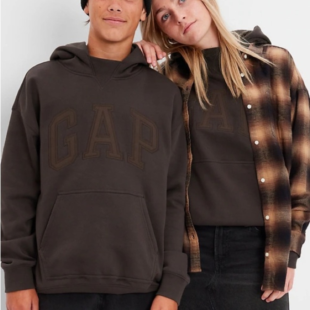 GAP Logo Teen Brown Hoodie